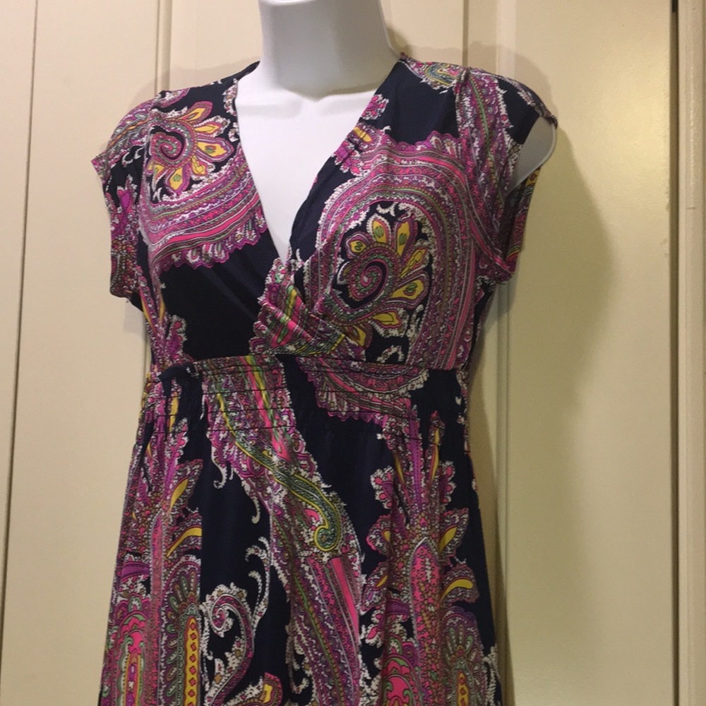 2/$15EUC Sunkissed Medium Dress, Tunic Wrap Bodice